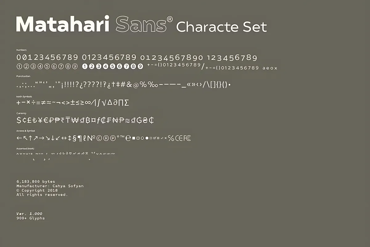 Matahari Sans Font Family