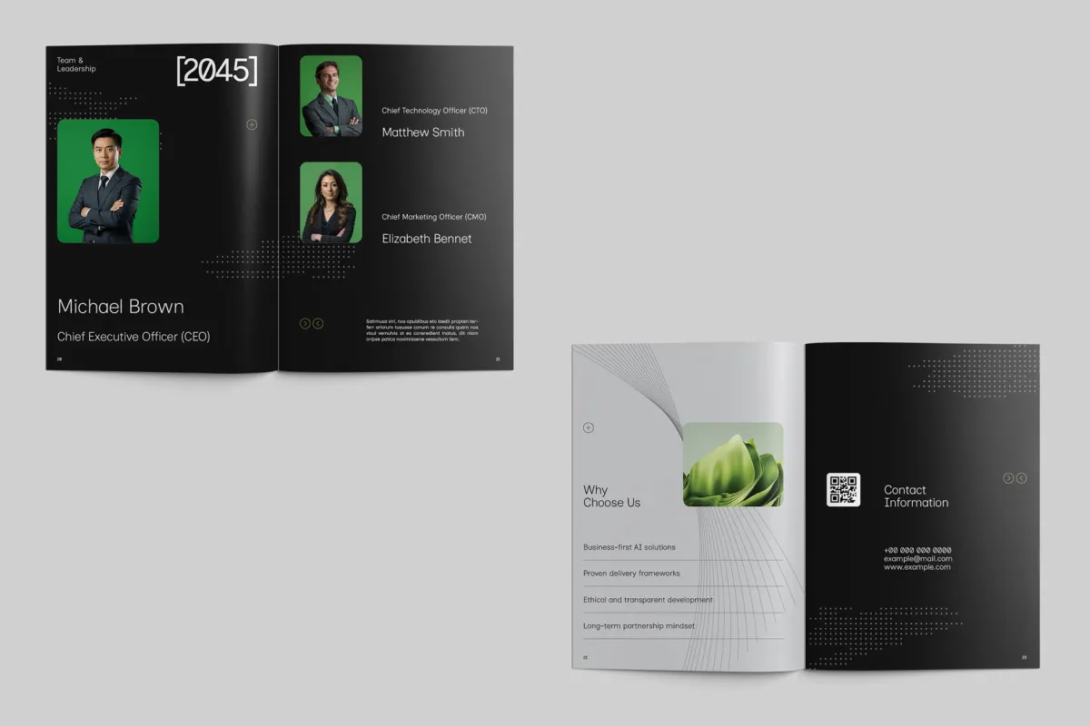 CANVA Minimalist AI Company Profile Template