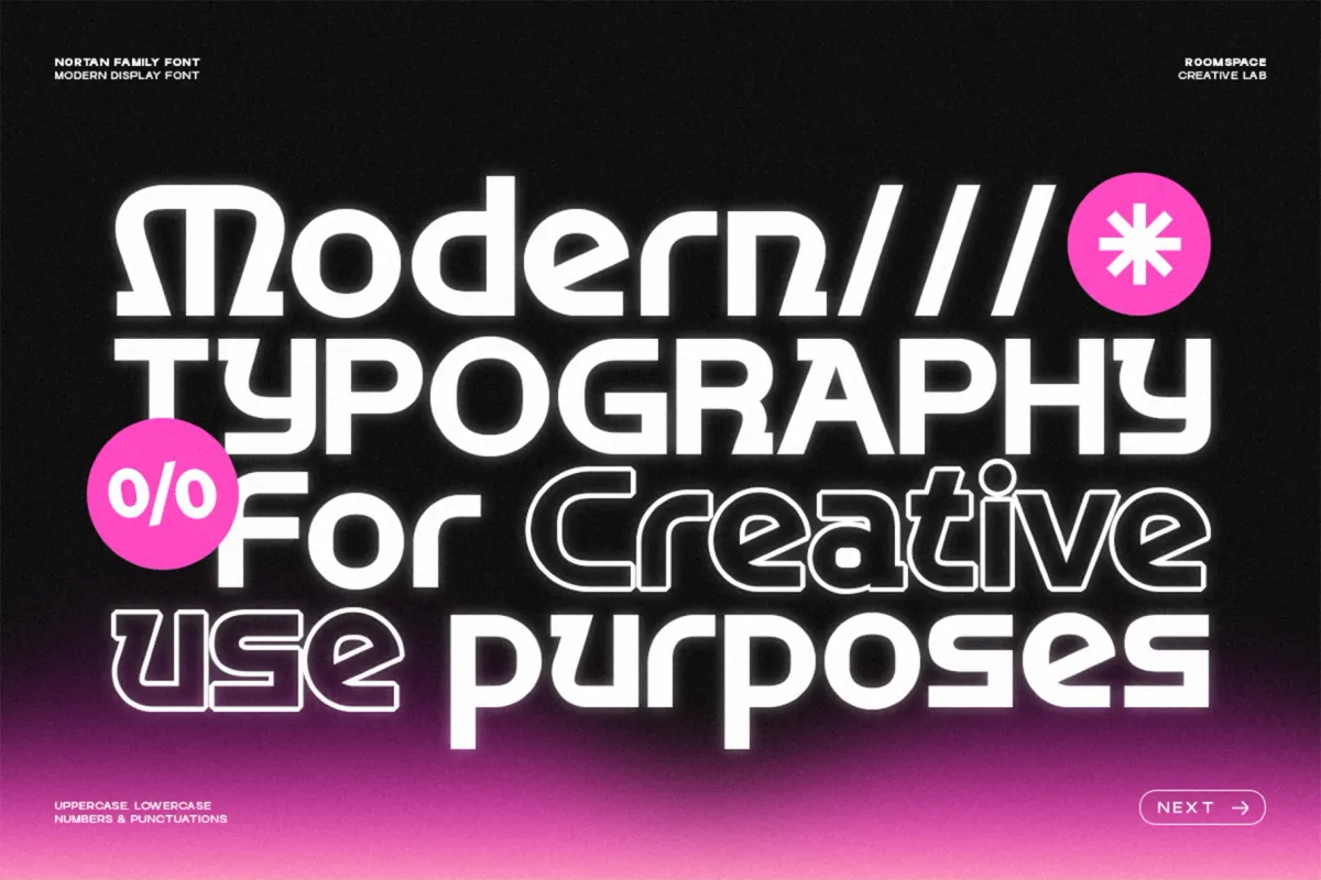 Nortan – Futuristic Display Sans Font