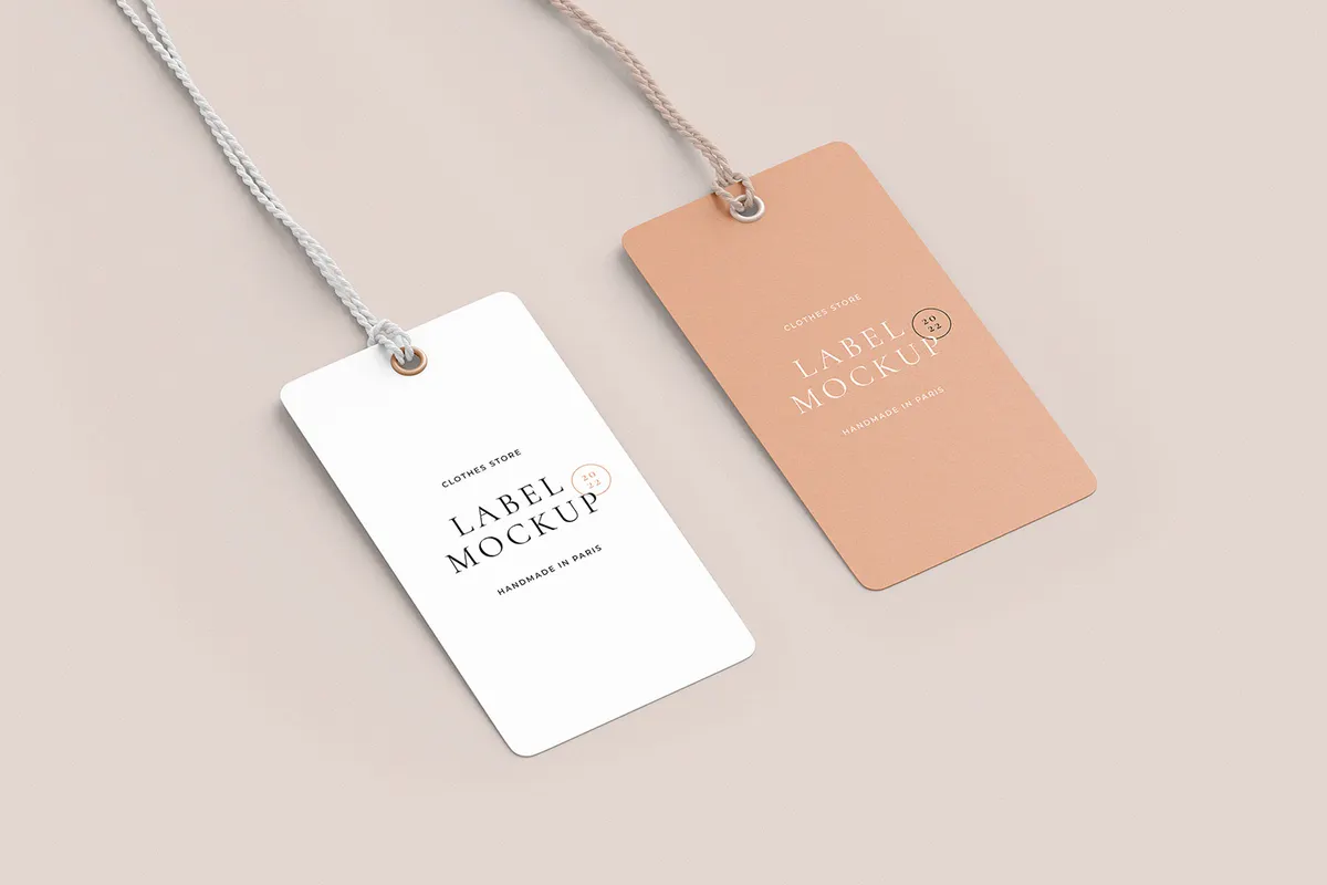 Label Tag Mockup Scenes