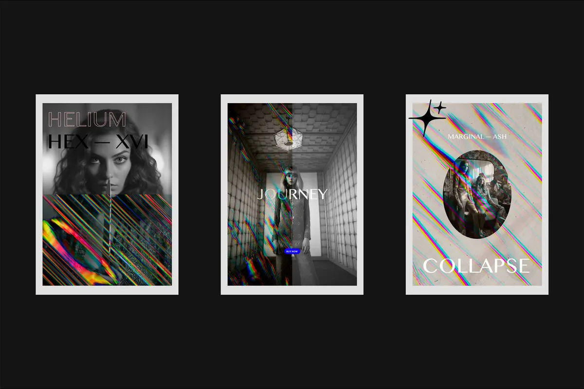 Blurred Glitch Overlay Collection