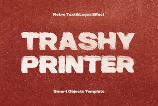 Trashy Printer Text & Logo Effect