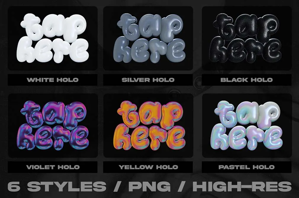 Inflated 3D Stickers