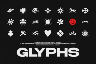 GLYPHS: 35 Retro Symbols & Glyphs for Branding