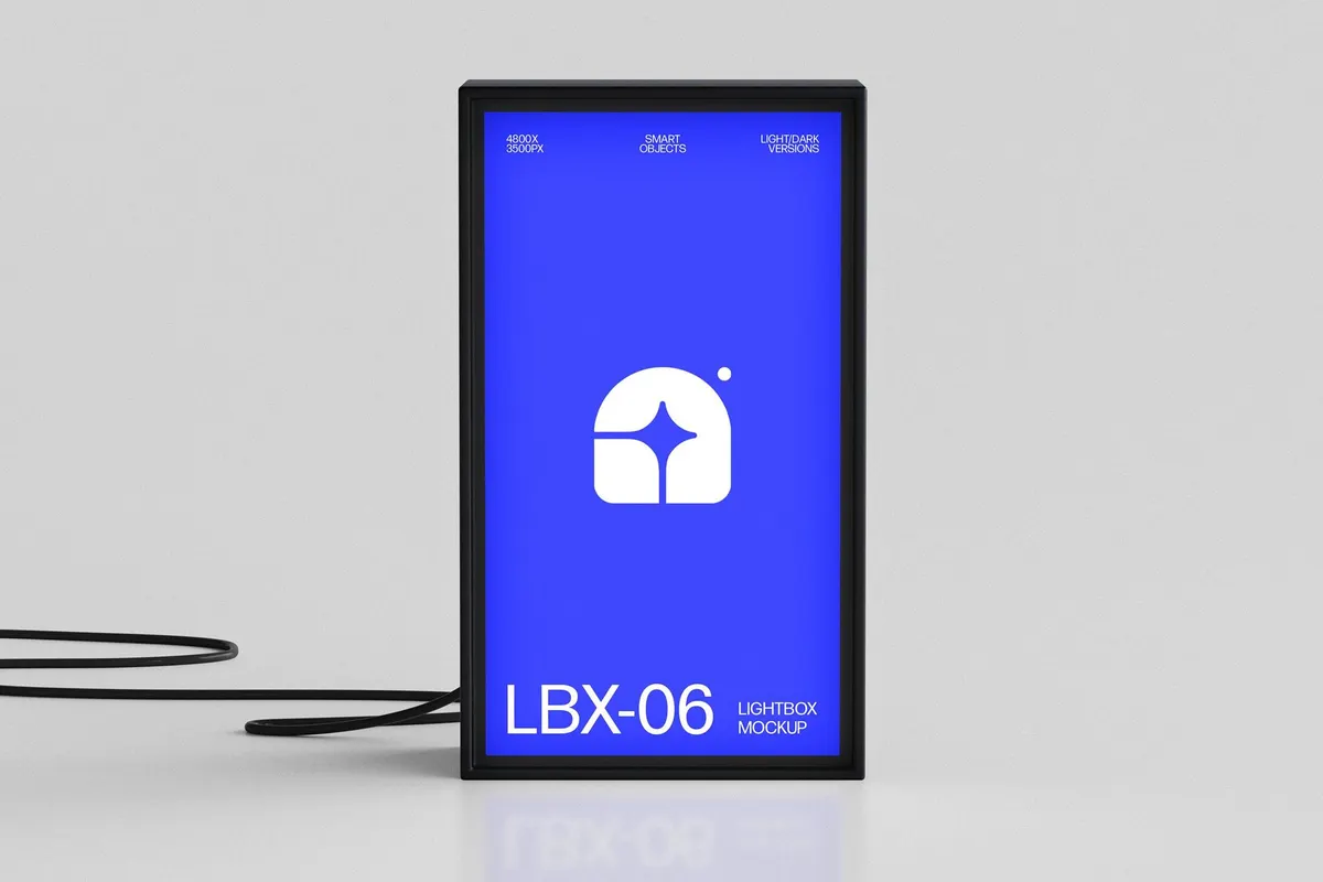 Framed Lightbox Signage Mockup