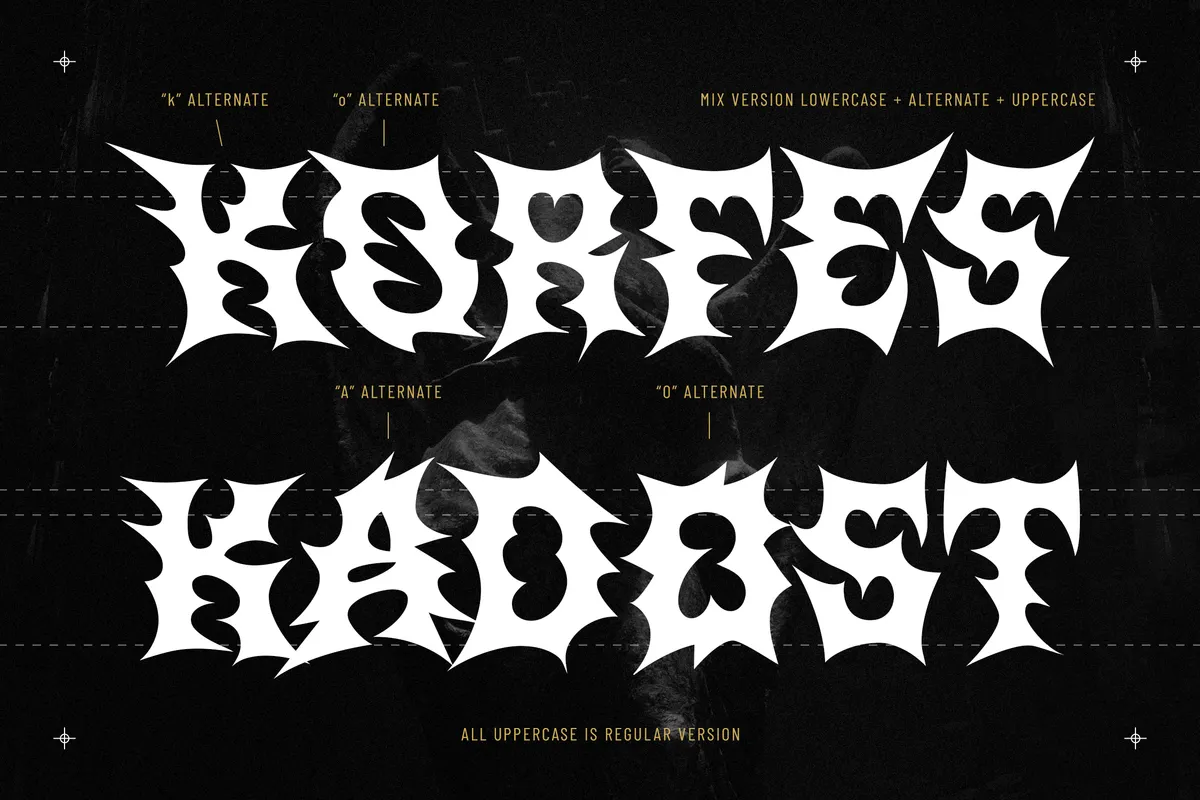 Drivioz - Spiky Black Metal Gothic Font