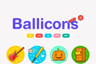 50 Icons From Ballicons 3 Set