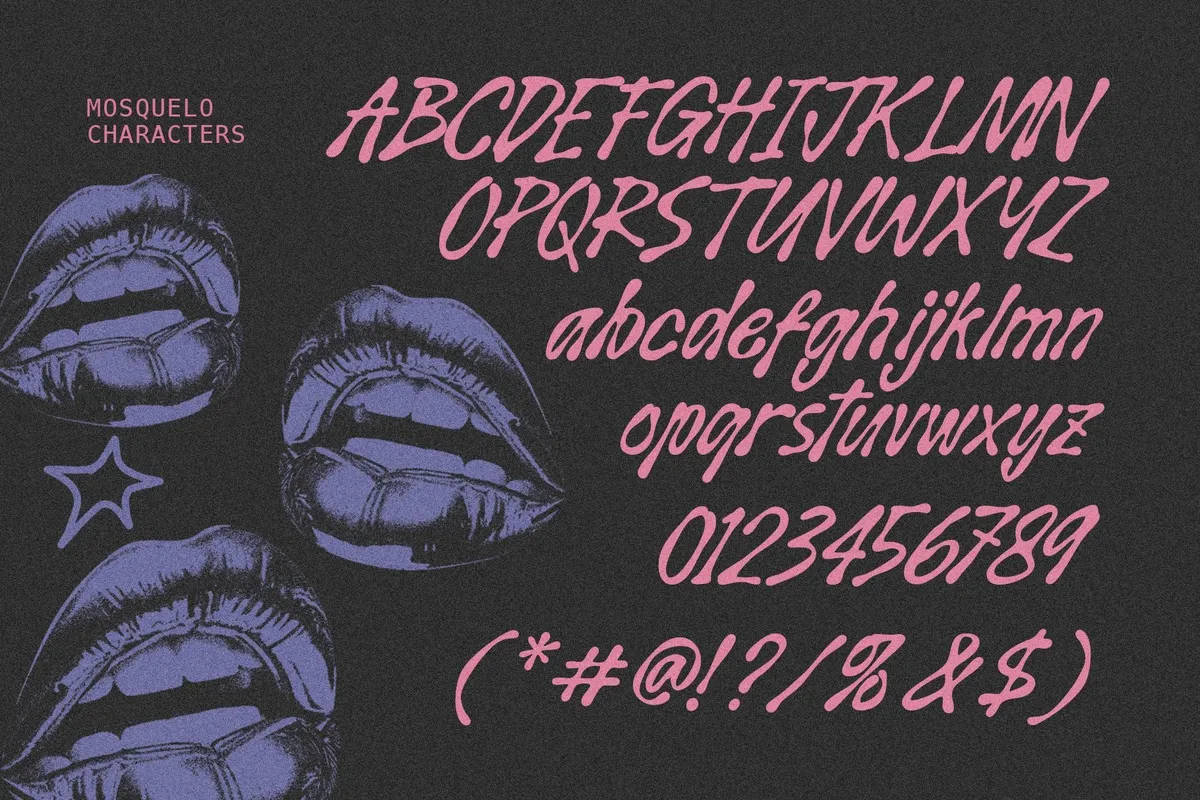 Mosquelo — A Raw & Fluid Brutalist Typeface