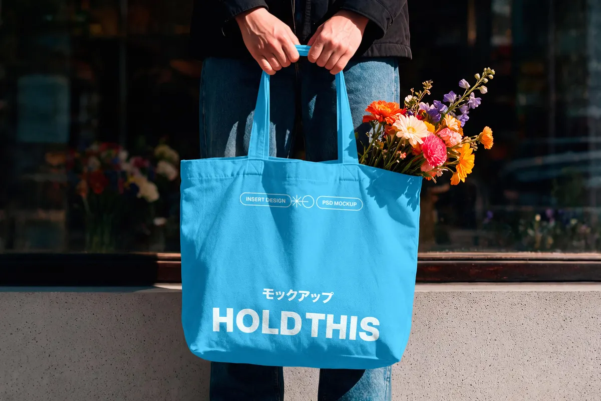 Market Tote Bag Mockup