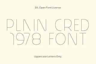 Plain Cred 1978 Font