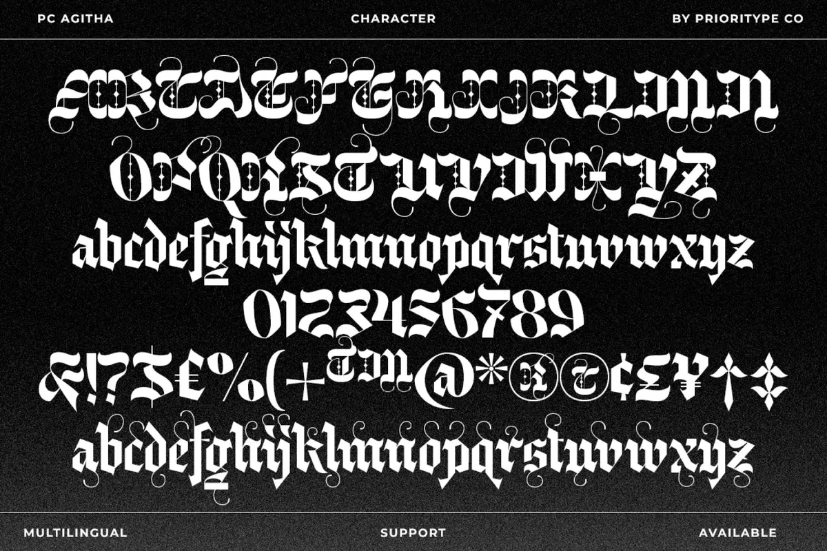 PC Agitha – Modern Blackletter Font