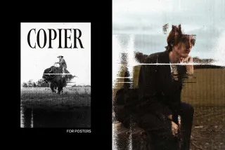 Glitch Copier Poster Effect