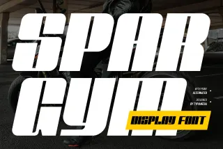 Spargym - Bold Italic Geometric Display Sans