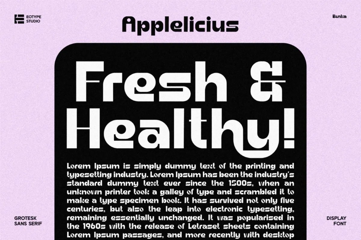 Bunka - Grotesk Sans Serif Font