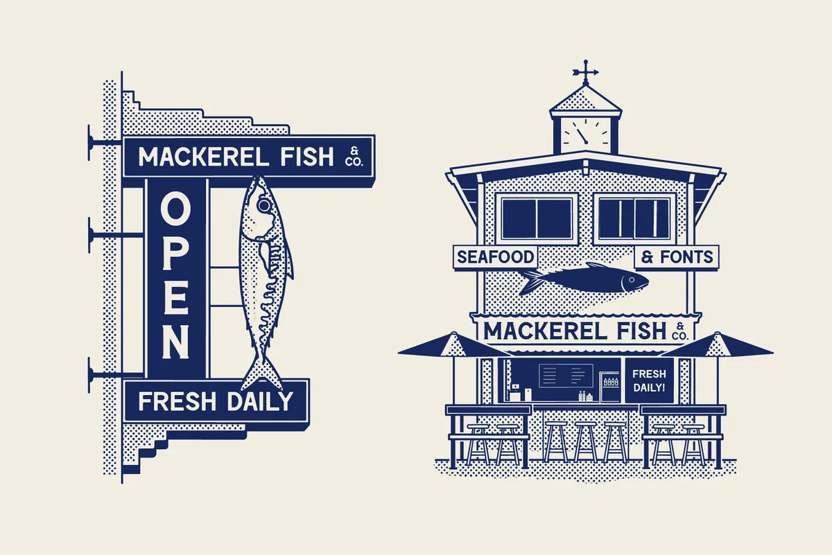 Mackerel Refined - Vintage Serif Display Font