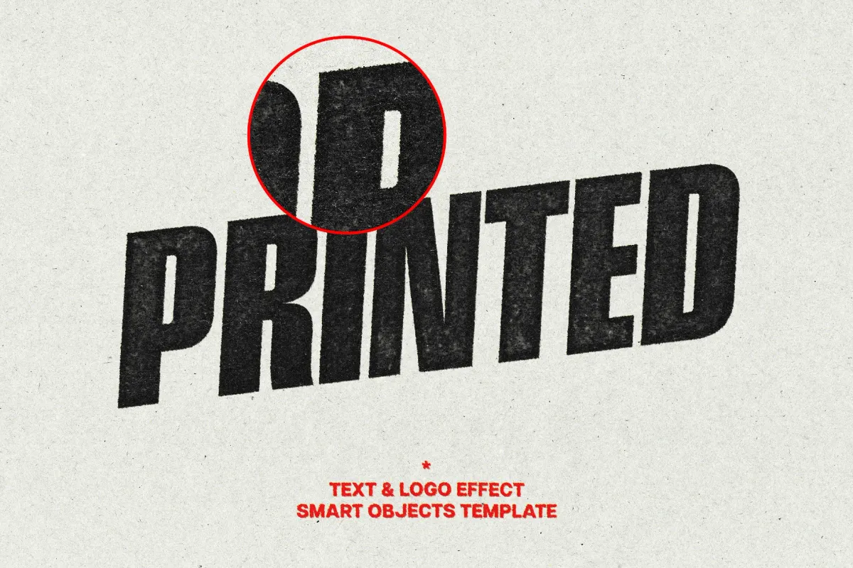 Stamp Print Text Effect