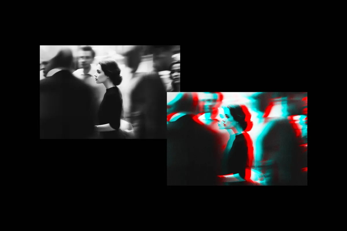 Anaglyph Glitch Photo Effect