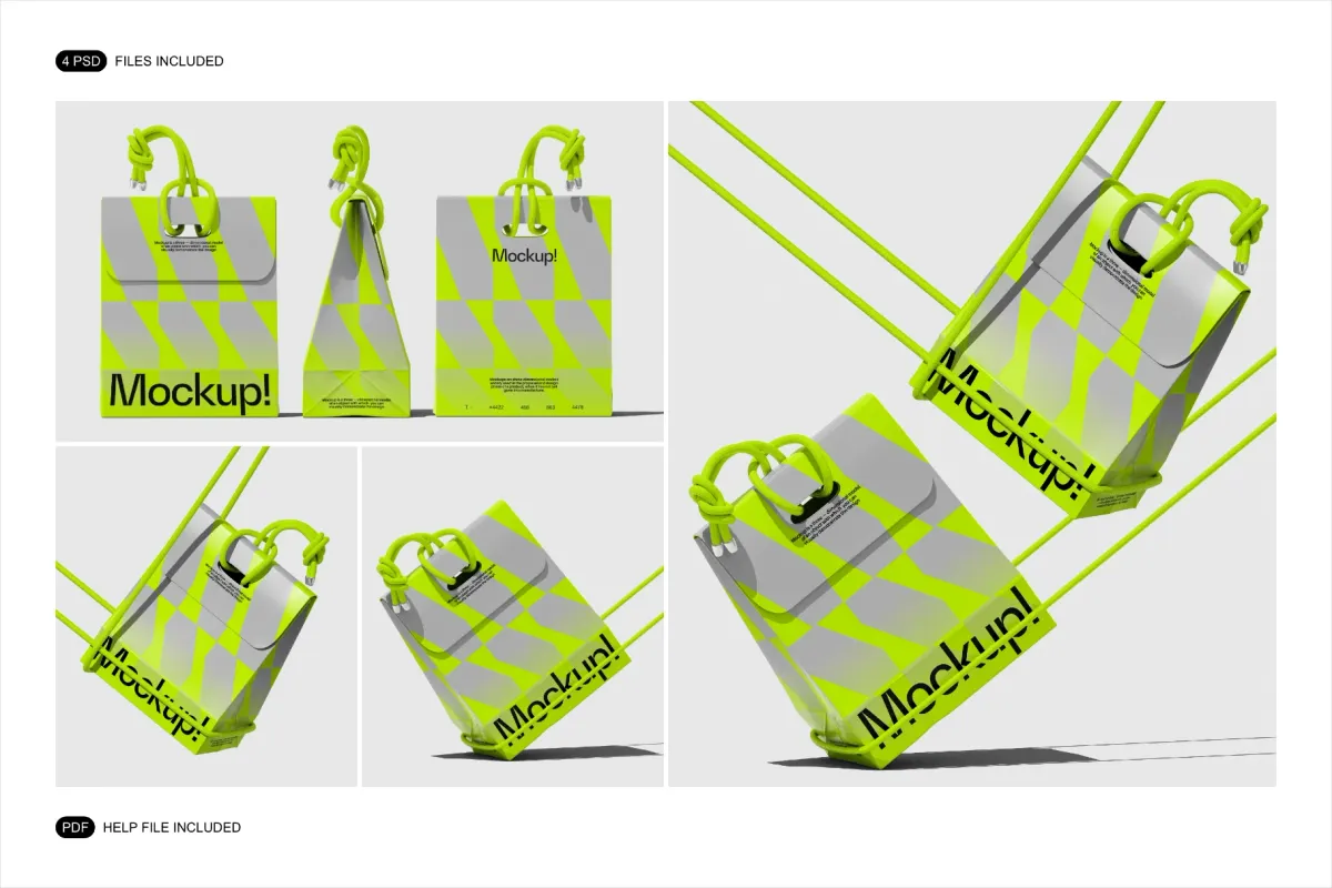 Compact Shopping Bag Mockup Set