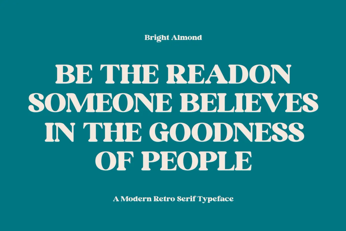 Bright Almond - Modern Retro Serif Font