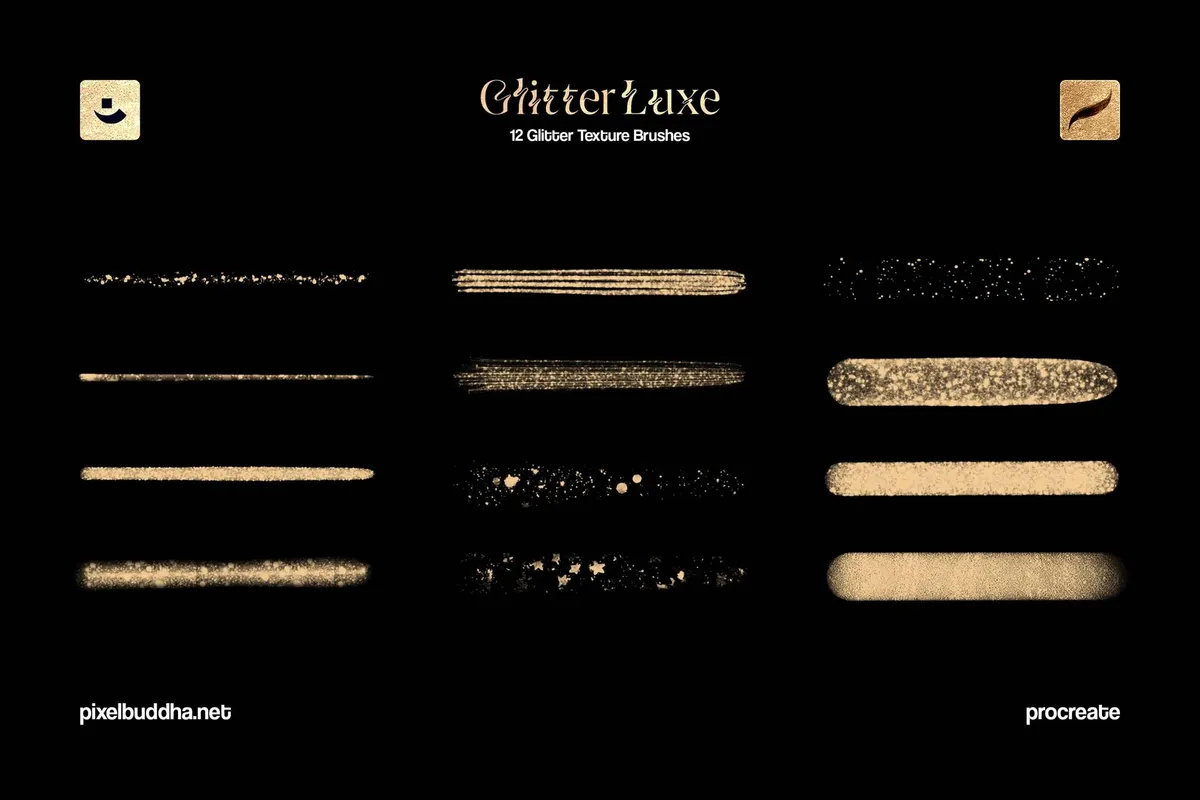 Glitter Texture Procreate Brushes