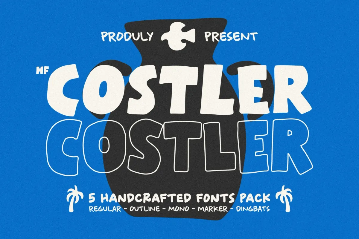 HF Costler - Hand Drawn Font Pack