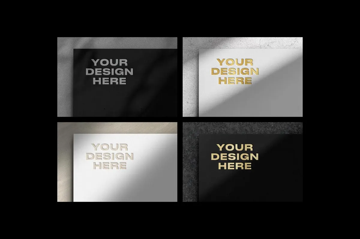 Embossed Paper Logo Mockups