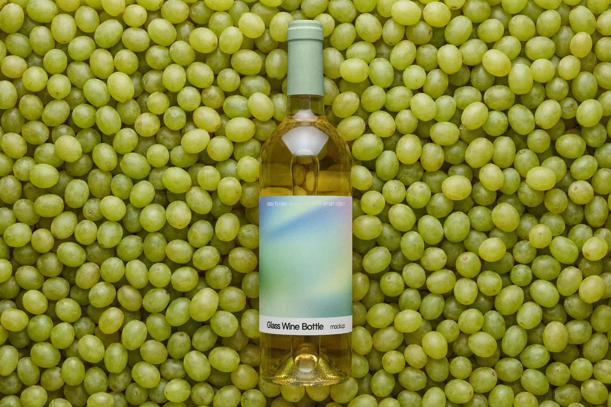 White Wine Bottle Mockup
