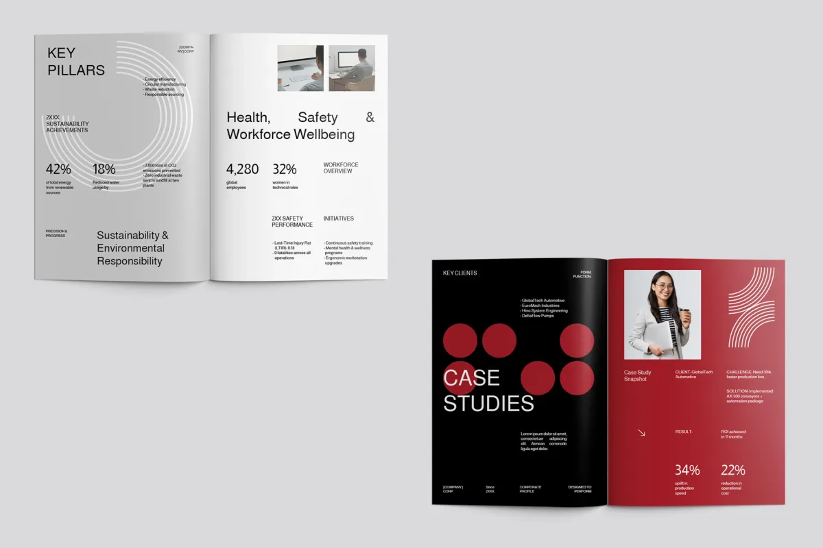 CANVA Editorial Company Profile Brochure - RELL