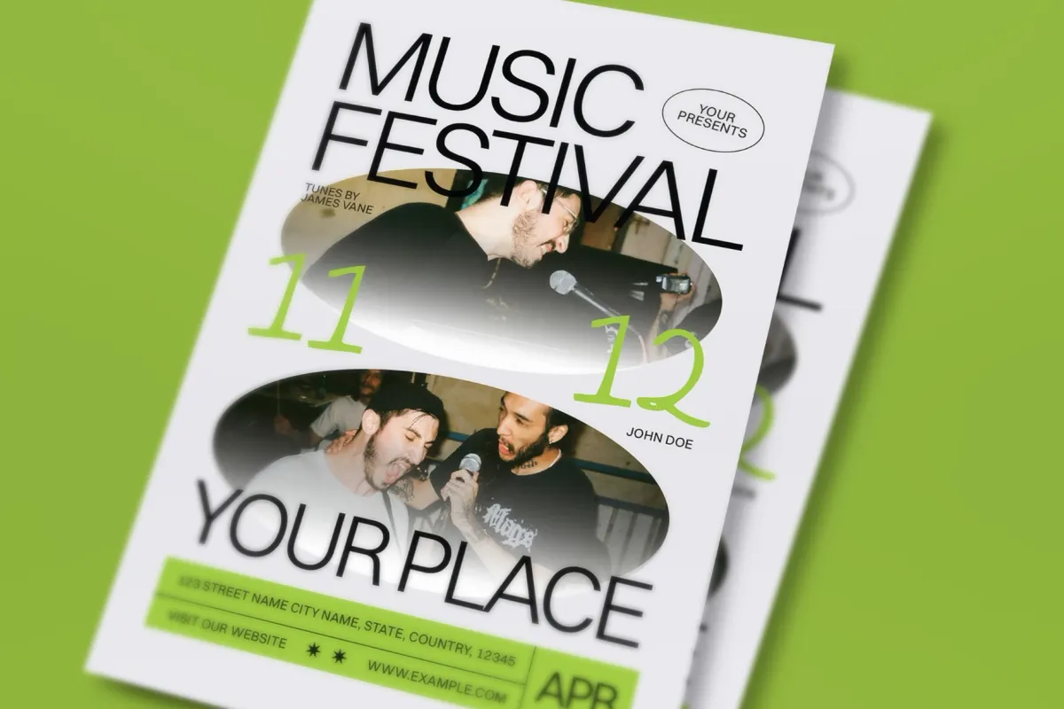 Grey Anti Design Music Festival Flyer