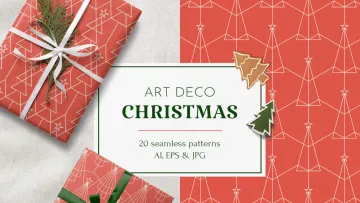 Art Deco Christmas Patterns