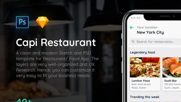 Capi Restaurant iOS UI Kit
