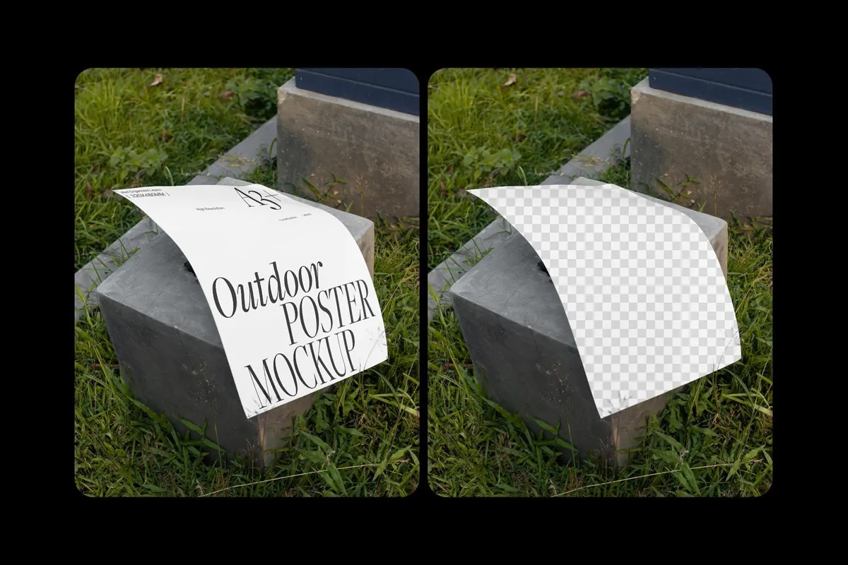 Outdoor A3 Poster Mockup