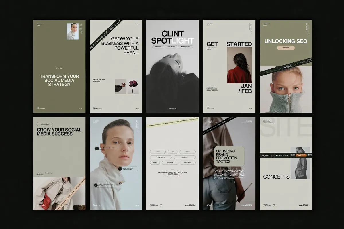 ZAVI Instagram Post & Story Canva Templates for Canva Vol.3
