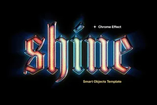 Dim Glow Chrome Text Effect
