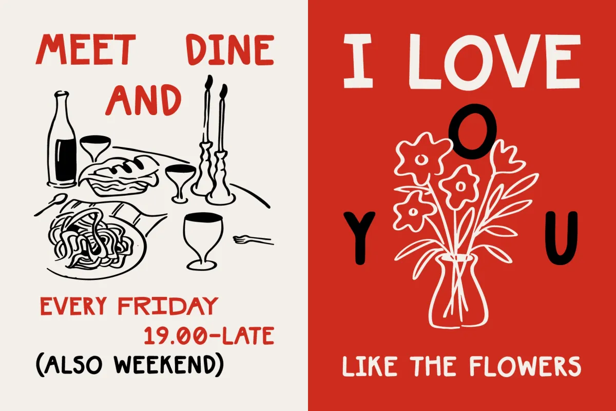 SFC Ham & Pasta - Hand Drawn Food Font