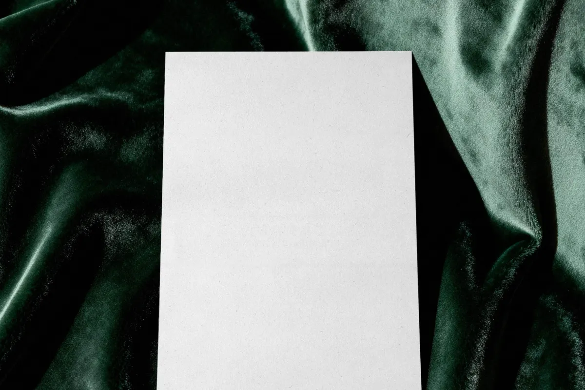 Poster Mockup on Velvet Fabric