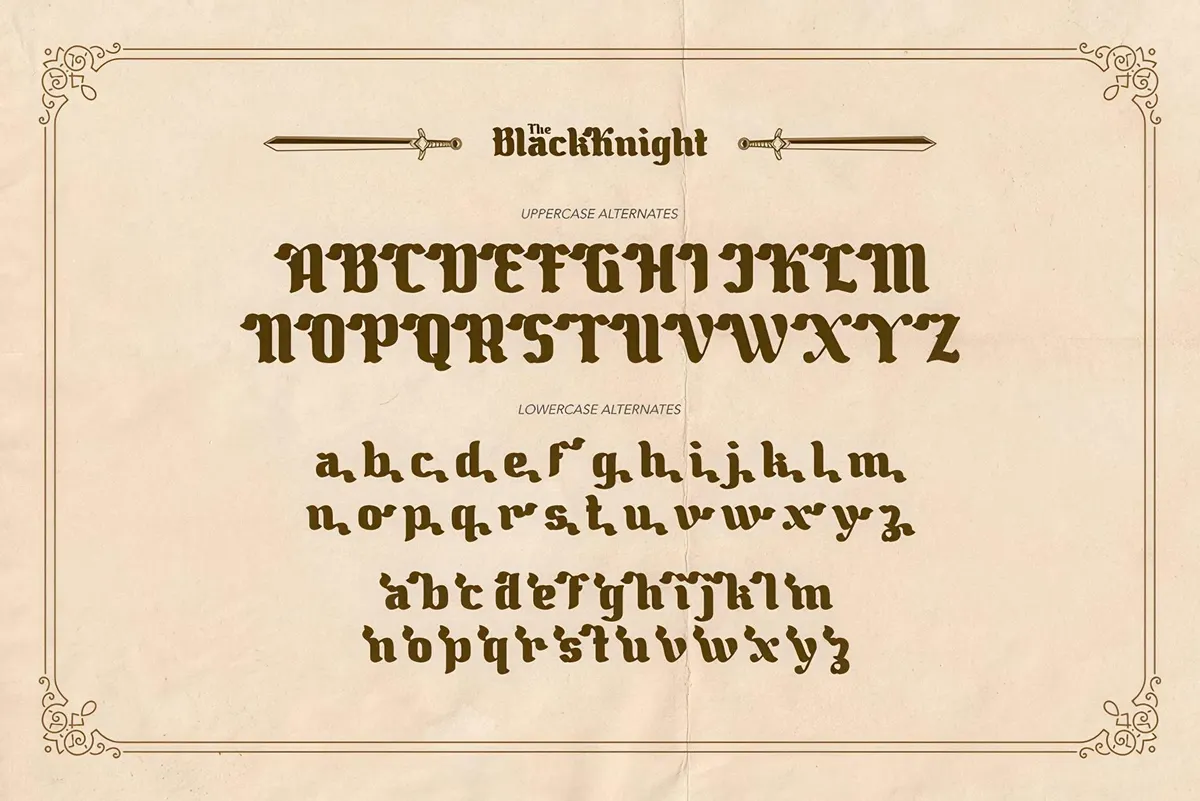 The Black Knight - Classic Blackletter