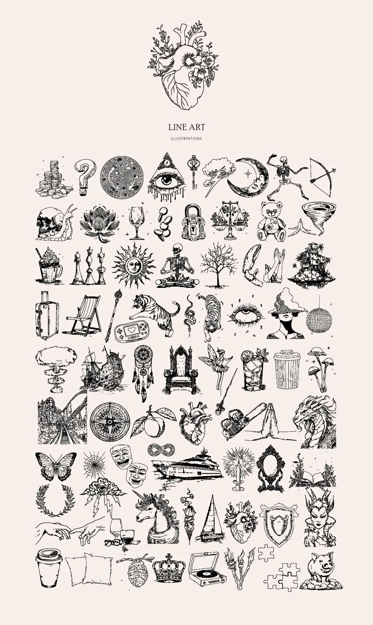 Not Tarot. Cards & Clipart Collection