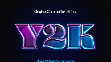 90s Chrome Text Effect