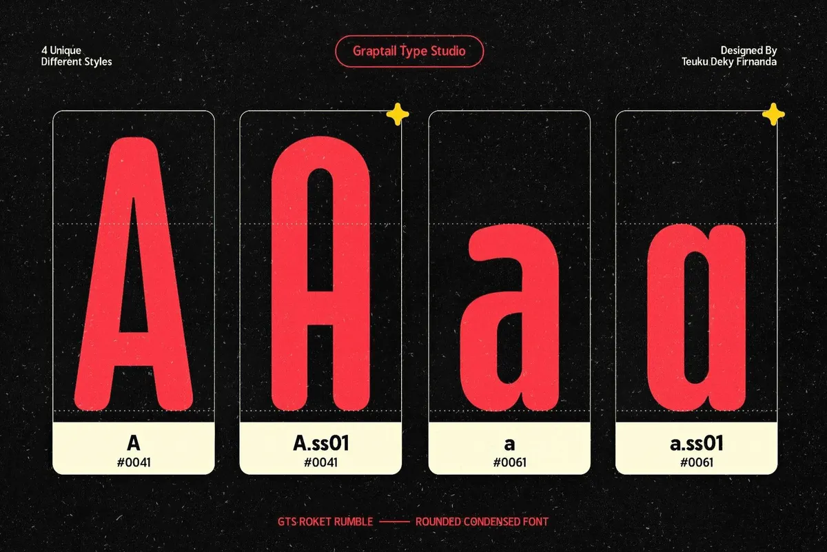 GTS Rocket Rumble — Retro Condensed Font