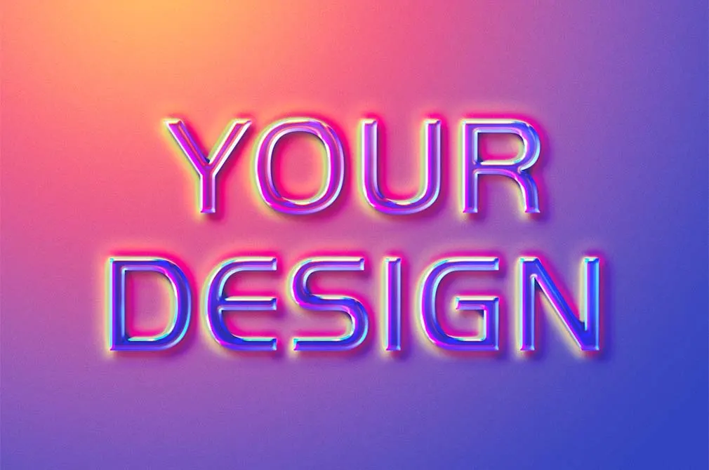 Gradient Holo Text & Logo Effect