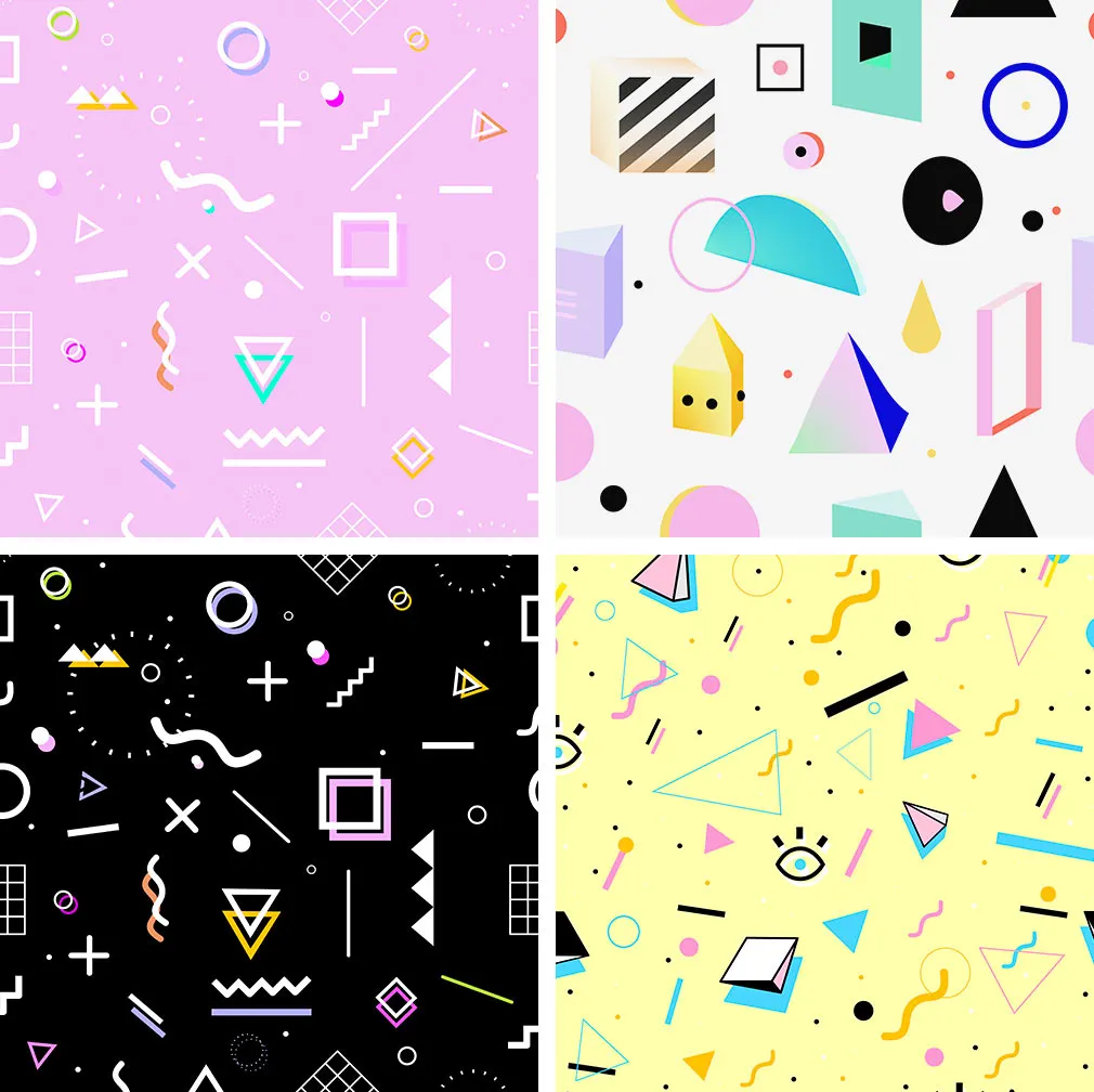 Geometric 80's Style Patterns