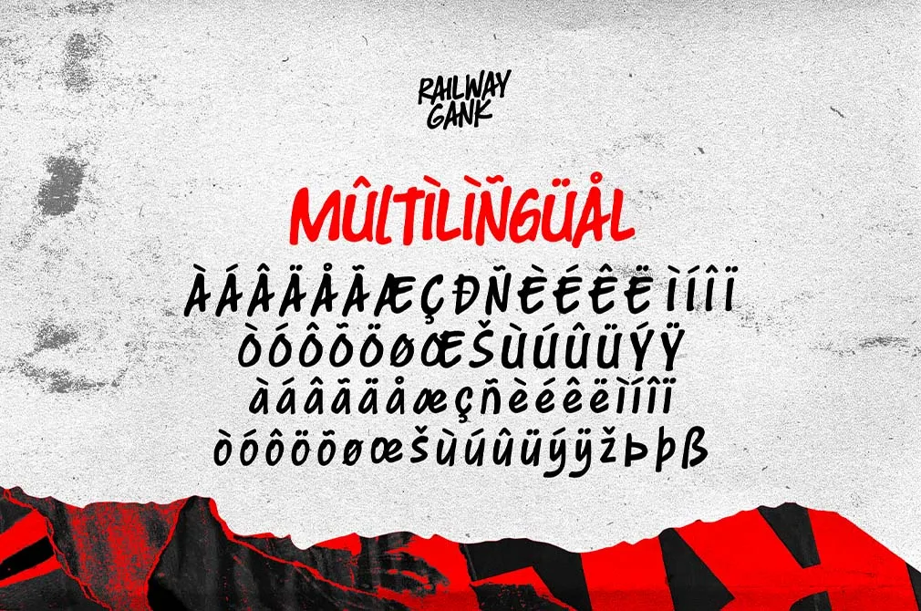 Railway Gank — Street Marker Font