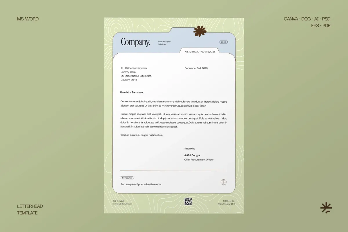 Letterhead Template - Foldo