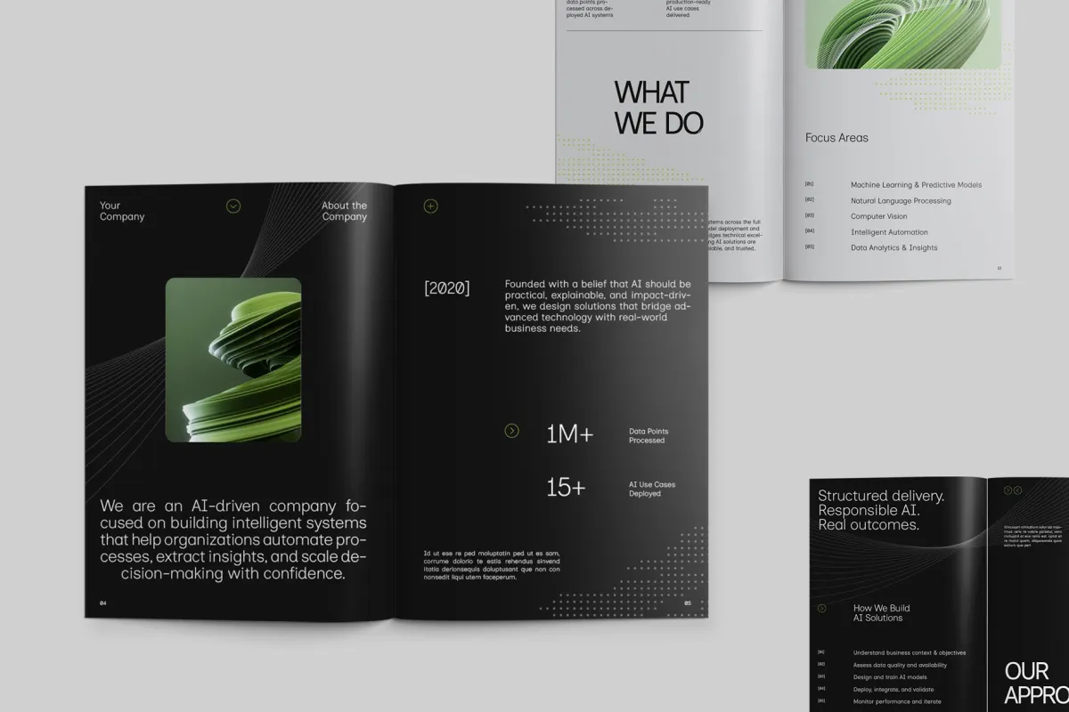 CANVA Minimalist AI Company Profile Template