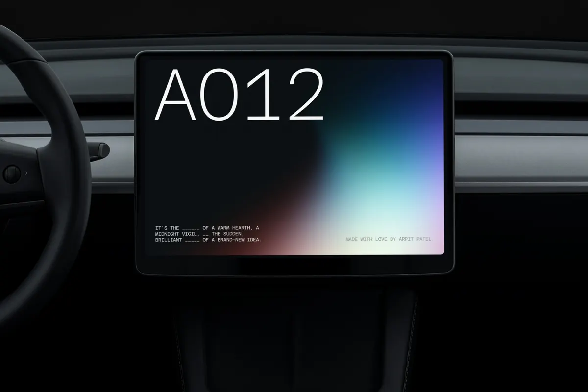 EV Infotainment Display Mockup