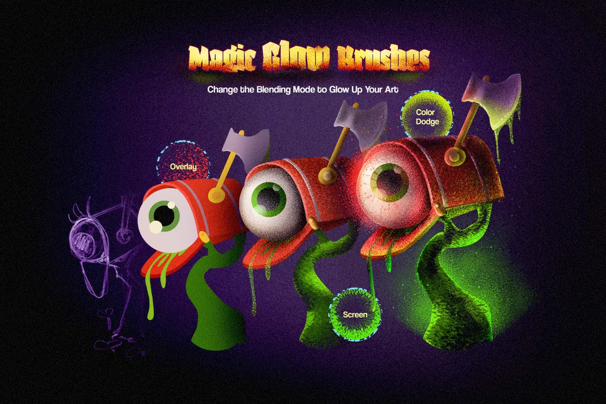 Magic Glow Affinity Designer Brushes
