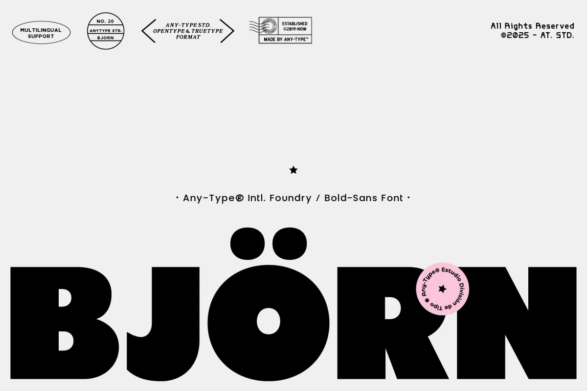 AT BJÖRN — Bold Sans Serif
