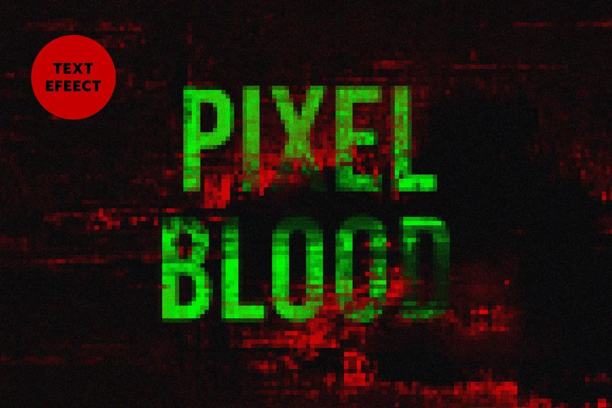 Bloody Pixel Text Effect