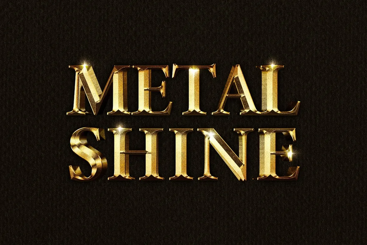 3D Gold Text Effect